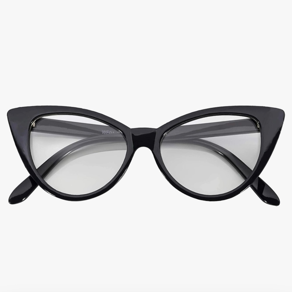 Black Clear Lens Cat-Eye Glasses